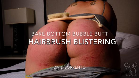 Bare Bottom Bubble Butt Hairbrush Blistering - Dani Sorrento- Lessons 2 - 720p