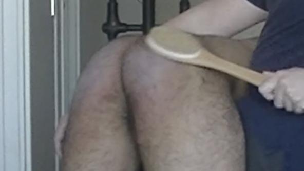  22 yo Marco hard punishment - bath brush