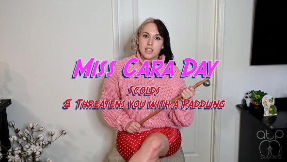 Miss Cara Day Scolds and Threatens you with a Paddling - 1080p