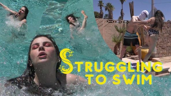 4K/ Ziva Fey Is Struggling To Swim!