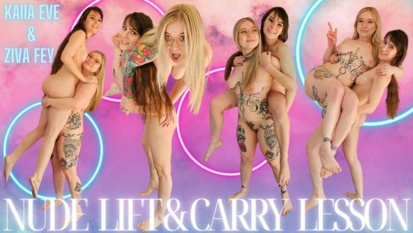 HD/ Ziva Fey With Kaiia Eve Nude Lift and Carry Lesson