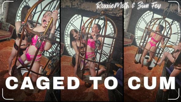 HD/ Ziva Fey - Roxxie Moth Has Ziva Caged To Cum