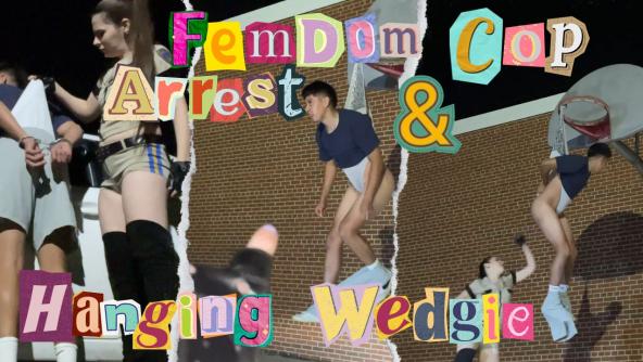 HD/ Ziva Fey - Femdom Cop Arrest And Hanging Wedgie