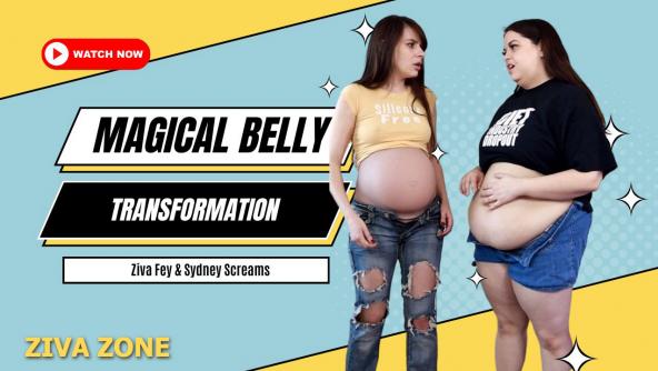 HD/ Ziva Fey - Magical Belly Transformation with Sydney Screams