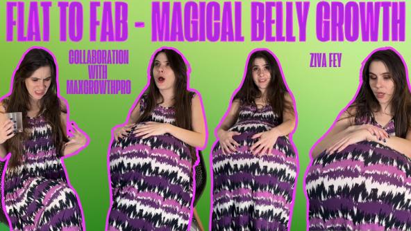 4K/ Ziva Fey - Flat To Fab - Magical Belly Growth