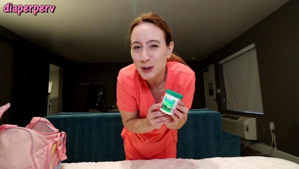 Homecare Nurse Misty changes your messy cummy diaper!