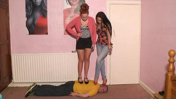 Sophie Bring Her Friend Around To Help Trample Her Slave
