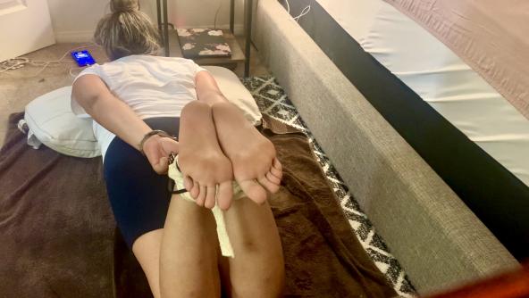 Vanessa Sweaty Soles Whipped On Floor 