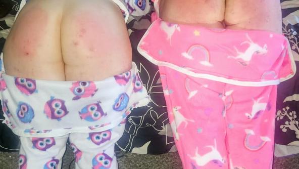 Done with their behavior bedtime spanking