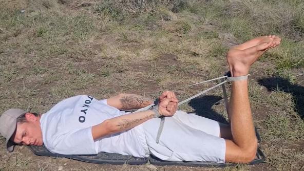 Wayne Hogtied Bastinado 